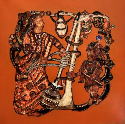 Mother and Child - a Paint Artowrk by Pratima Abhange